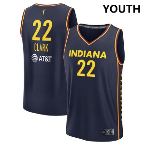 #22 Caitlin Clark Indiana Fever Youth Explorer Edition Fast Break Game Jersey - Navy