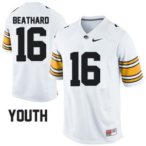 Youth Iowa Hawkeyes #16 C.J. Beathard White Jersey