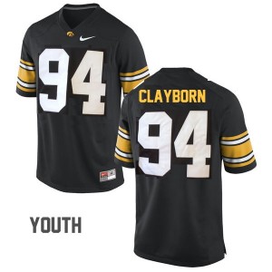 #94 Adrian Clayborn Black Youth Iowa Hawkeyes Jersey