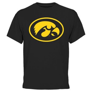 Black Core Logo Iowa Hawkeyes T-shirt