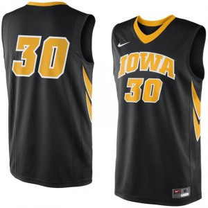 Men's Black Basketball #30 Iowa Hawkeyes Premier Tank Top Jersey
