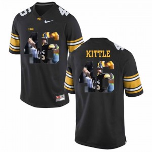 S-3XL Football George Kittle Iowa Hawkeyes #46 Limited Black College Player Painting Jersey
