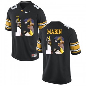 #13 Greg Mabin Iowa Hawkeyes Jersey Limited Black College Player Painting Football 