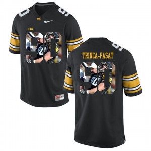 College Player Painting Black Limited Football #90 Louis Trinca-Pasat Iowa Hawkeyes Jersey