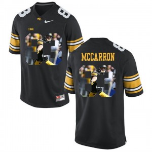 Riley McCarron Iowa Hawkeyes Jersey Black #83 Limited Football College Player Painting 