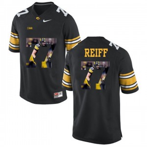 Iowa Hawkeyes #77 Riley Reiff Black Limited College Player Painting Football Jersey