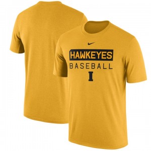 Gold Men's 2017 College Legend Baseball Iowa Hawkeyes T-shirt