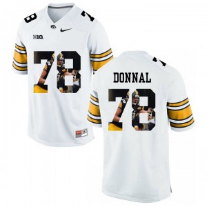 Andrew Donnal Iowa Hawkeyes Jersey White #78 Limited Football College Player Painting 