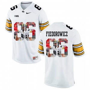 #86 C.J. Fiedorowicz White Limited College Player Painting Football Iowa Hawkeyes Jersey