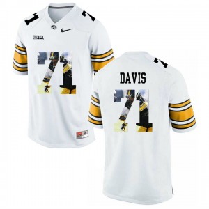 S-3XL Football Carl Davis Iowa Hawkeyes #71 Limited White College Player Painting Jersey
