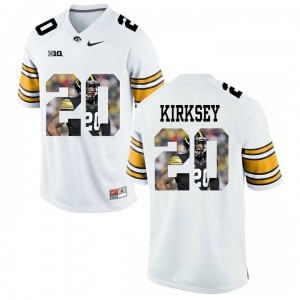 Iowa Hawkeyes Christian Kirksey #20 Limited College Player Painting Football Jersey - White