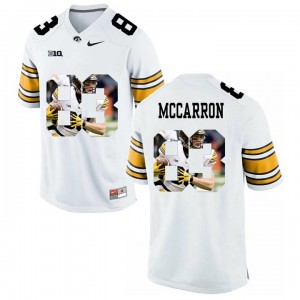 Iowa Hawkeyes #83 Riley McCarron White Limited College Player Painting Football Jersey