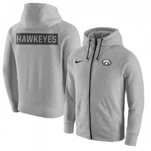 2 Men's Heathered Gray Iowa Hawkeyes Full-Zip Hoodie