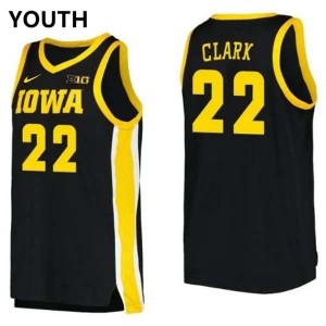 #22 Caitlin Clark Iowa Hawkeyes Youth College Basketball 2025-26 Jersey - Black