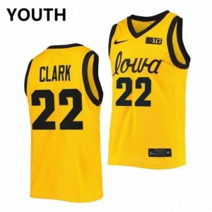 #22 Caitlin Clark Iowa Hawkeyes Youth College Basketball Limited Jersey - Gold