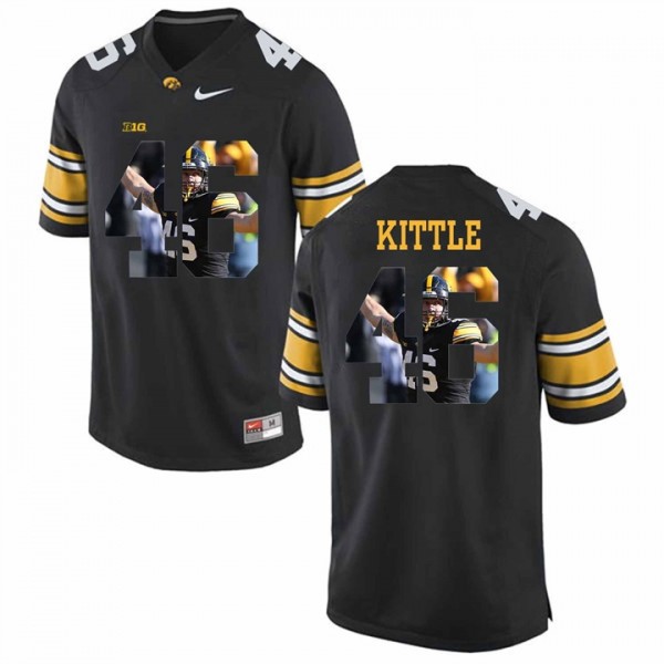 George Kittle Iowa Hawkeyes Signed Black College Style Jersey (BAS COA)