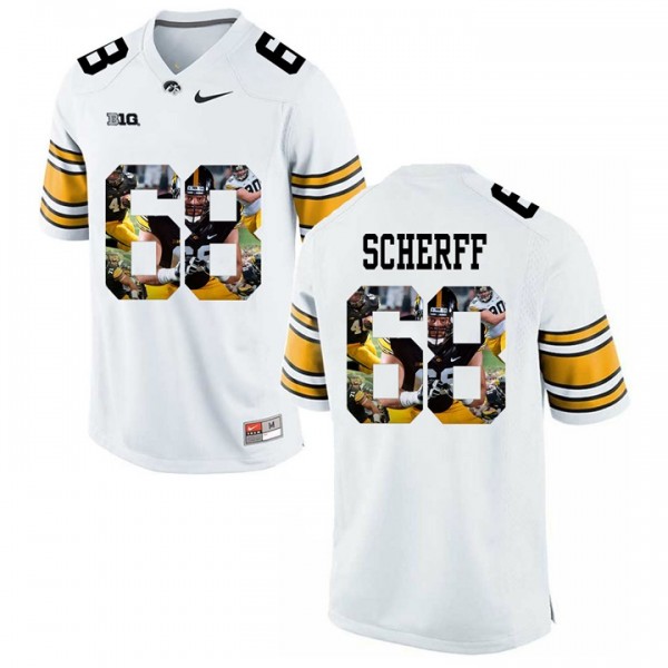 Iowa Hawkeyes Brandon Scherff 68 Limited College Player Painting Football Jersey White Shop by Player Shop by Player Brandon Scherff Iowa Jersey